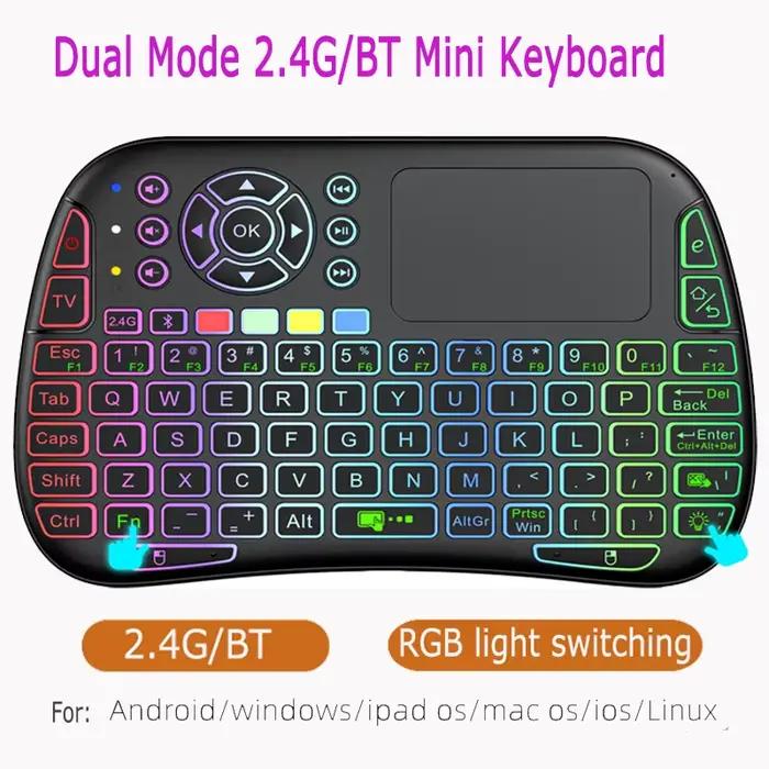 Mini clavier sans fil double Mode 2.4G BT