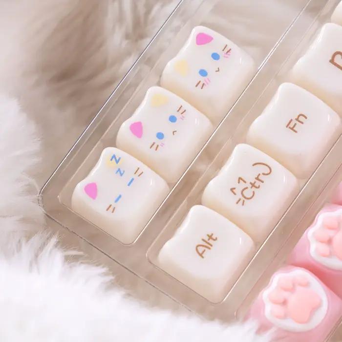 XVX 148 touches chat thème Keycaps MAO profil clé capuchon coréen brillant mignon Keycap pour clavier 61 64 68 78 87 96 98 104 108