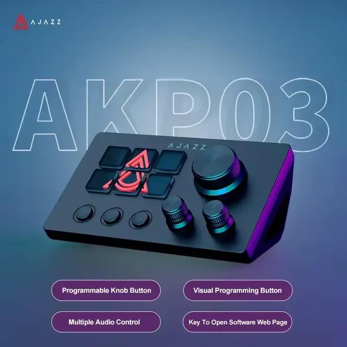 Ajazz AKP03E/153E – Console de bureau programmable avec boutons macro personnalisables