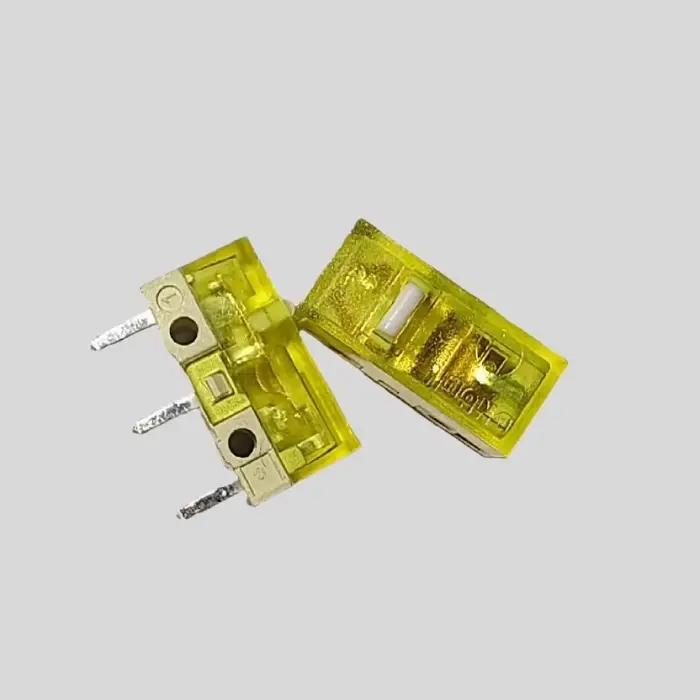 Nouveau HUANO jaune vert violet Transparent blanc point souris Micro bouton de commutation 90M 100M 120 millions de clic Lifespan 1 pièces