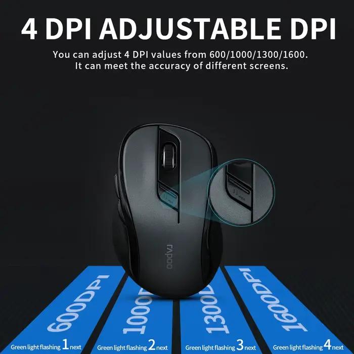 Rapoo-Souris Bluetooth sans fil ergonomique multi-appareils M500G
