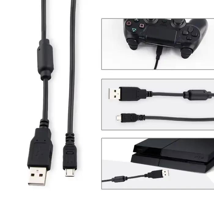 Câble de chargement de données USB 1.8M 3M pour contrôleur PS4