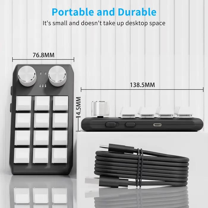 Clavier programmable Bluetooth personnalisable 3 modes