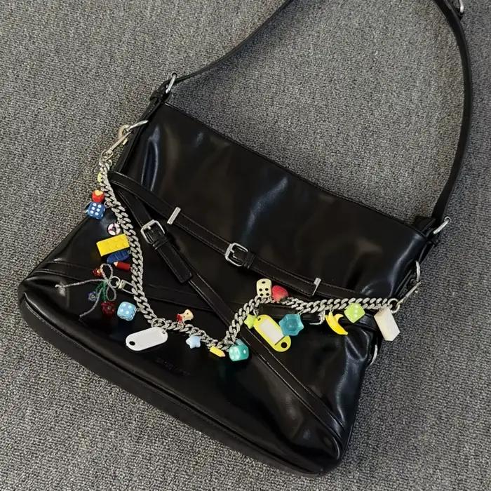Porte-clés Hip-hop personnalisé et à la mode, accessoire suspendu à la taille, accessoires de bijoux en Dopamine