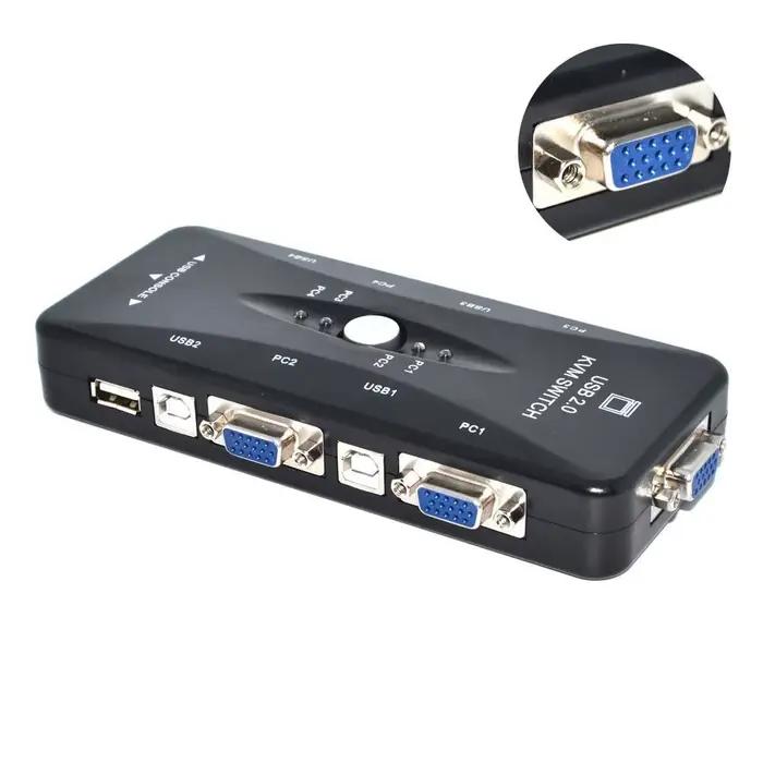 Boîtier de commutation KVM avec 4 ports USB 2.0