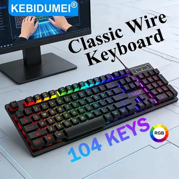 KEBIDUMEI – clavier filaire RGB USB