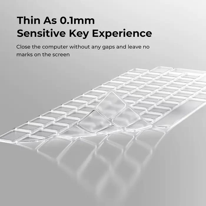 Couverture de clavier transparente pour MacBook Air 13.6 M5 M4 M3 A3449 A3240 A3113 A2681 15 A3448 A3241 A3114 A2941 Pro 13 A2338 A2289