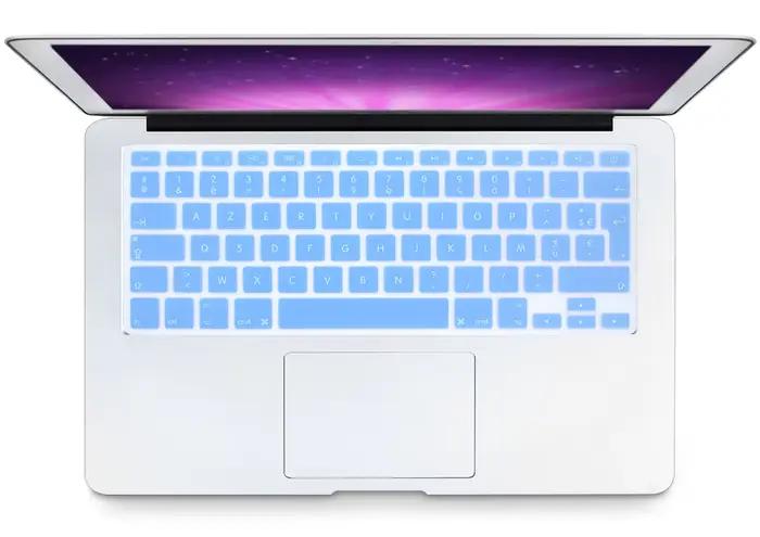 HRH AZERTY Housse de clavier français UE pour Mac Air 13"A1466 2010-2017 Pro 13/15" (avec/sans écran Retina