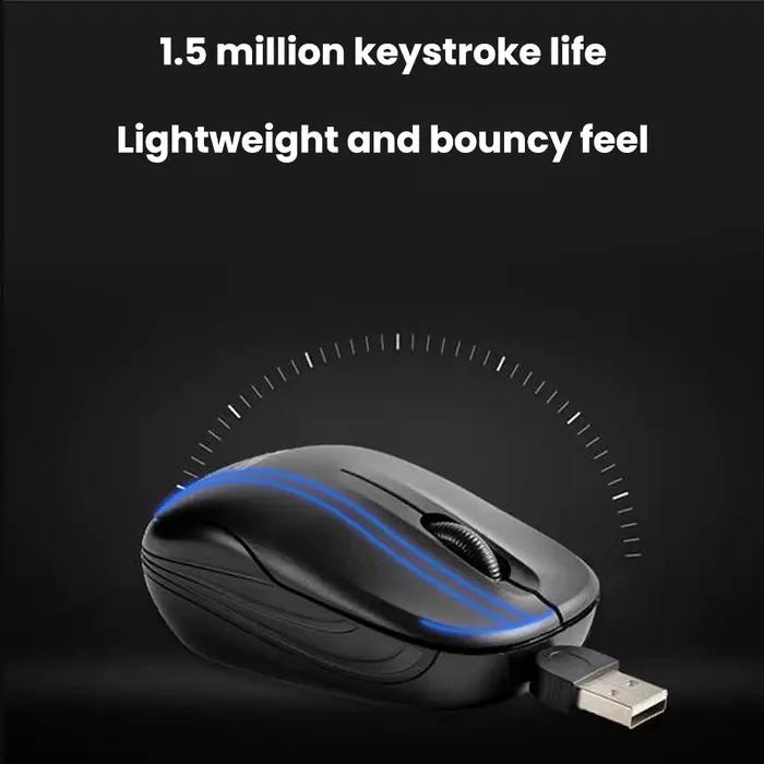 1 PCS Retractable Wired Mouse Gaming