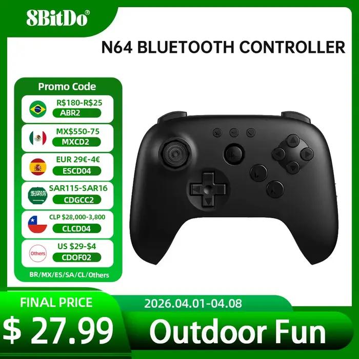 Nouveau contrôleur Bluetooth 8Bitdo N64