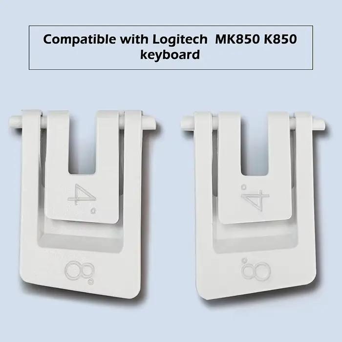 Pieds de clavier compatibles Logitech MK270 MK260 MK200 MK275 MK320 MK335 K330 MK850 2 pièces stabilisateurs bureau personnalisation Blanc Bleu Rouge