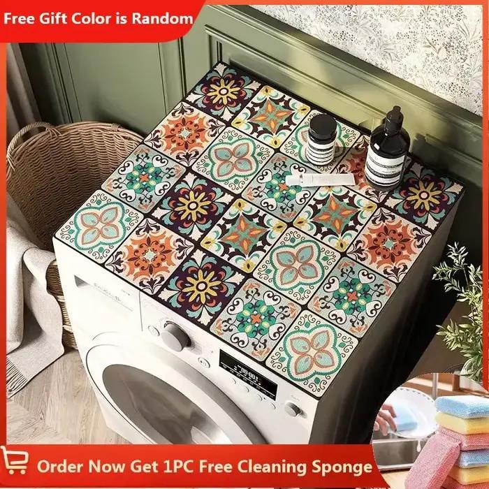 Tapis de cuisine, tapis de vidange de cuisine, Machine à laver, anti-poussière, salle de bain, couverture anti-poussière, tapis de sol, dessus de réfrigérateur, tapis de Table de chevet
