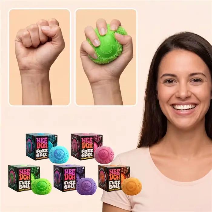 Fuzz Relief Fidget Toy Flower Smile Soft Stress
