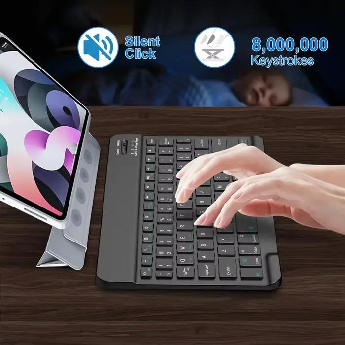 Clavier Bluetooth pour iPad 10e génération et tablettes Samsung Xiaomi blanc rouge noir confortable pour travail et jeu