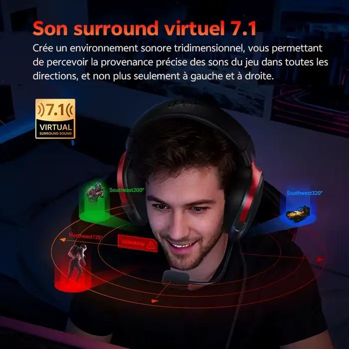 Casque de jeu filaire QCY VN200 Pro H7GM