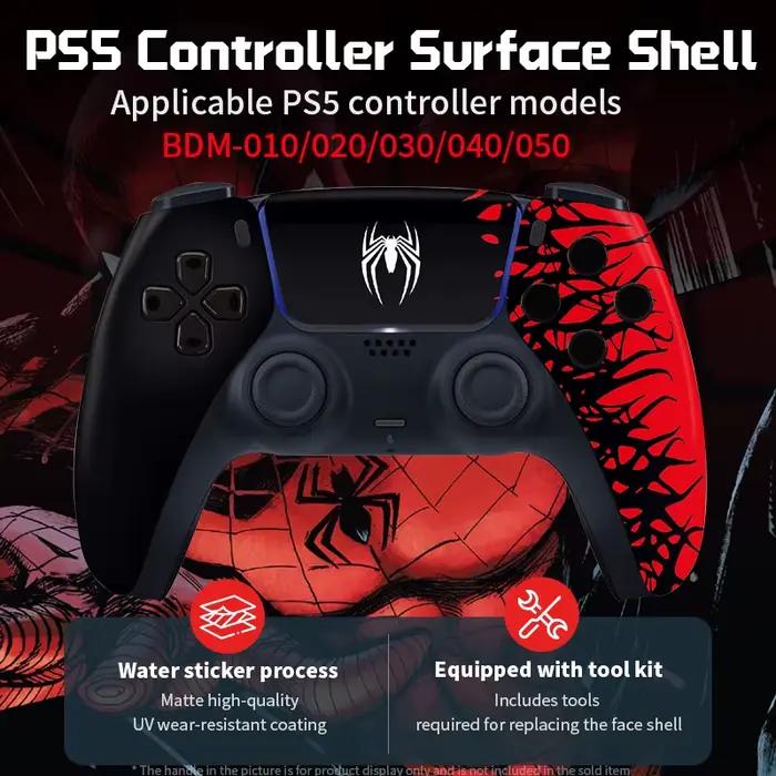 Araignée limitée pour PS5 Contrôleur Shell TouchSub Gamepad Cover Remplacement Plaques Avant Arrière Poignée Cas pour BDM-010/020/030