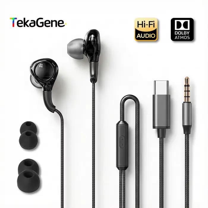 Écouteurs intra-auriculaires filaires à puce numérique