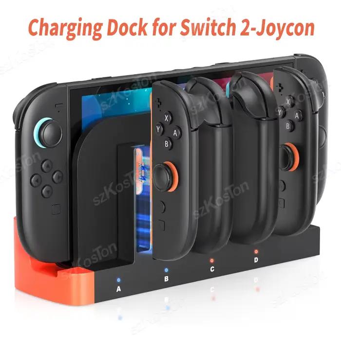 Station de charge rapide pour manettes Switch 2 avec indicateur LED – Accessoires de jeu