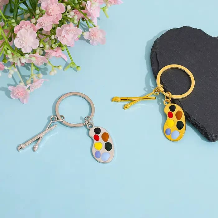 Porte-clés Pinceau de Peinture Fashion Palette – Outil de Peinture