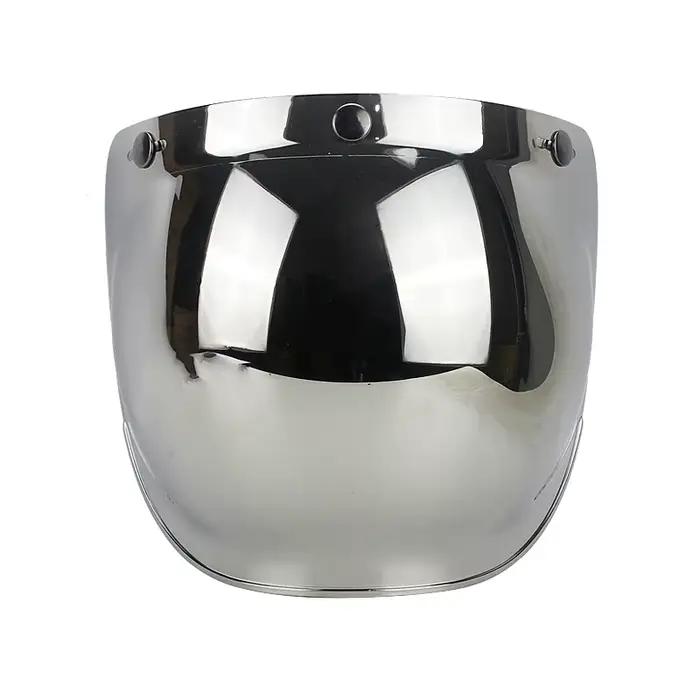 Casque de moto 3/4 ouvert avec visière bulle unisexe toutes saisons léger confortable coupe-vent rétro