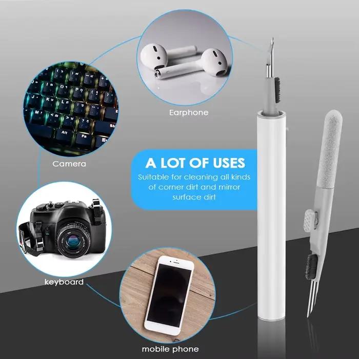 Kit de nettoyage pour AirPods Pro 3 2 1 brosses de nettoyage durables pour écouteurs sans fil Bluetooth étuis d'écouteurs blanc bleu