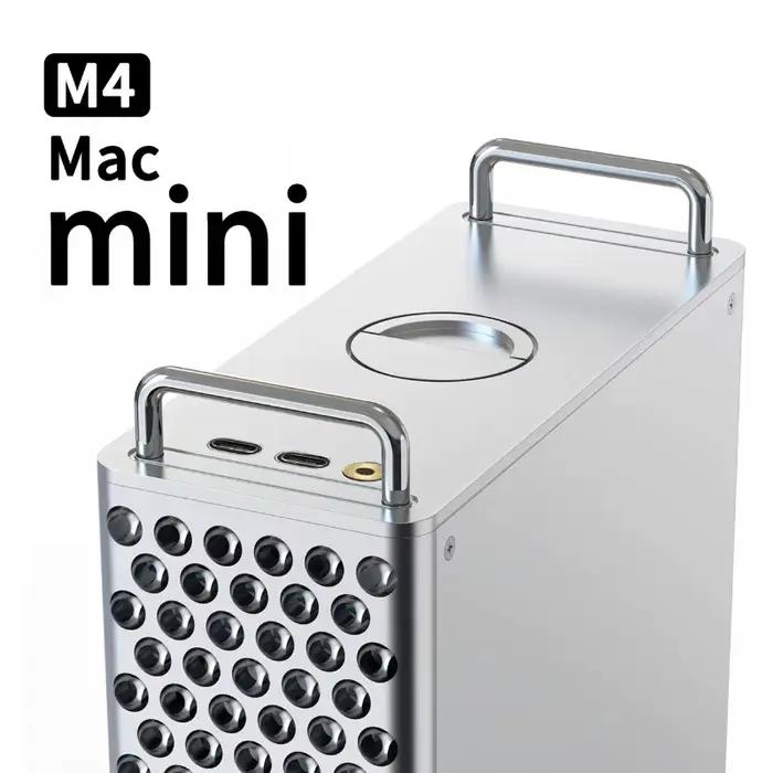 Nouvel accessoire de protection en alliage d'aluminium pour Mac Mini M4/m4 Pro avec support de dissipation thermique