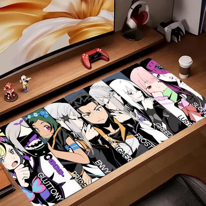 R-RE ZERO Tapis de souris Tapis de bureau pour clavier