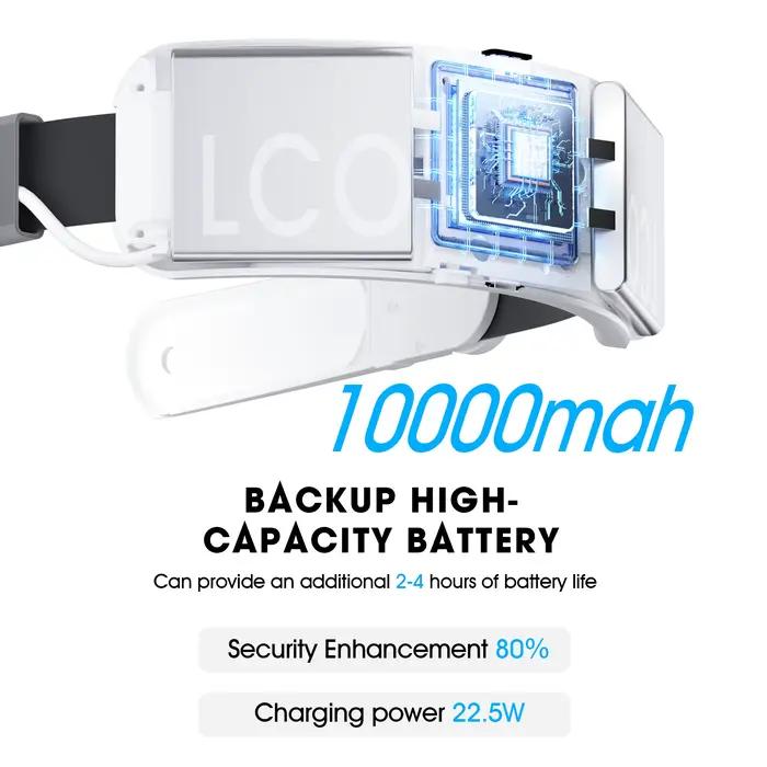 Sangle de casque VR avec batterie 10000 mAh pour Meta Quest 3/3S/2 - Libération à un clic brevetée