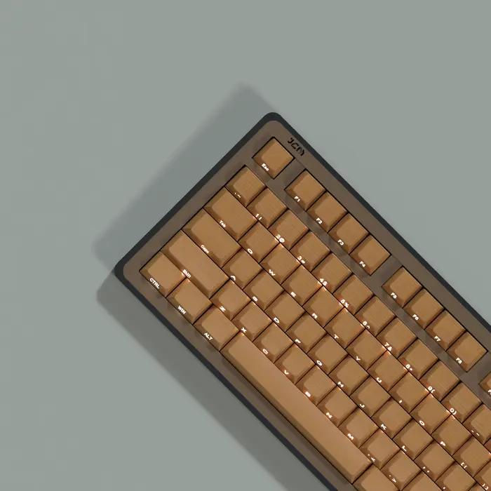 Wood Mars None Keycaps PBT Material Side Letter