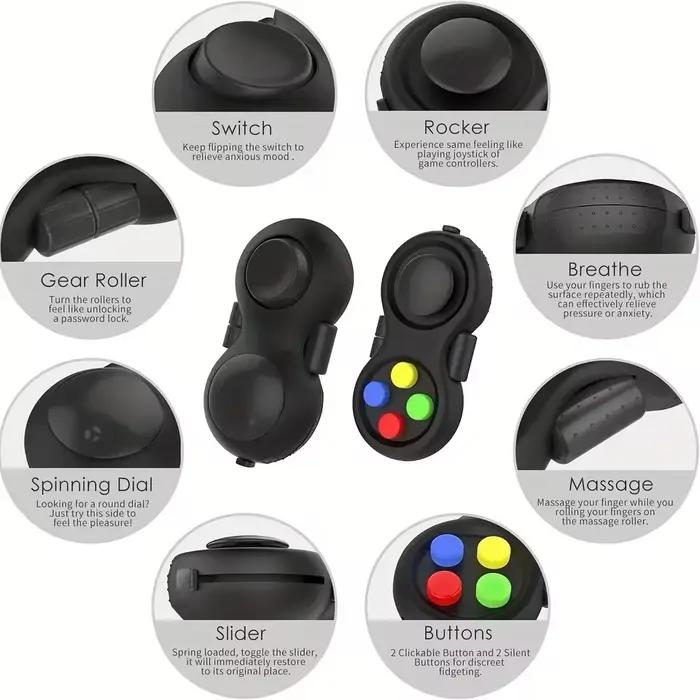 Nouveau coussin de contrôleur Fidget de qualité supérieure avec 8 fonctions