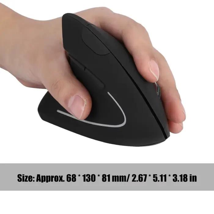 Souris ergonomique pour gauchers Lefty Design souris optique sans fil 2,4 GHz DPI réglable six boutons moins de bruit pour bureau et jeu occasions spéciales