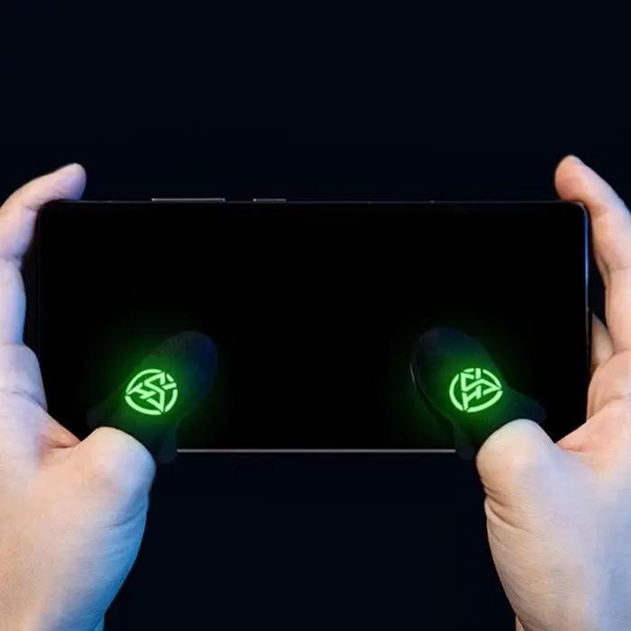 Manchons doigt jeu pour téléphone, gants contrôleur main jeu pouce 2x XX9A