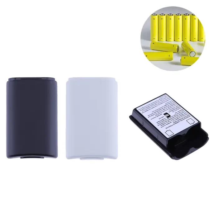 Boîtier de batterie aste noir et blanc pour manette sans fil Xbox 360