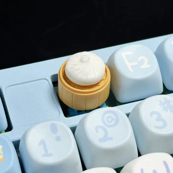 Délicieux chignon en peluche boulette Keycap jeu clavier mécanique personnalité artisanat claviers