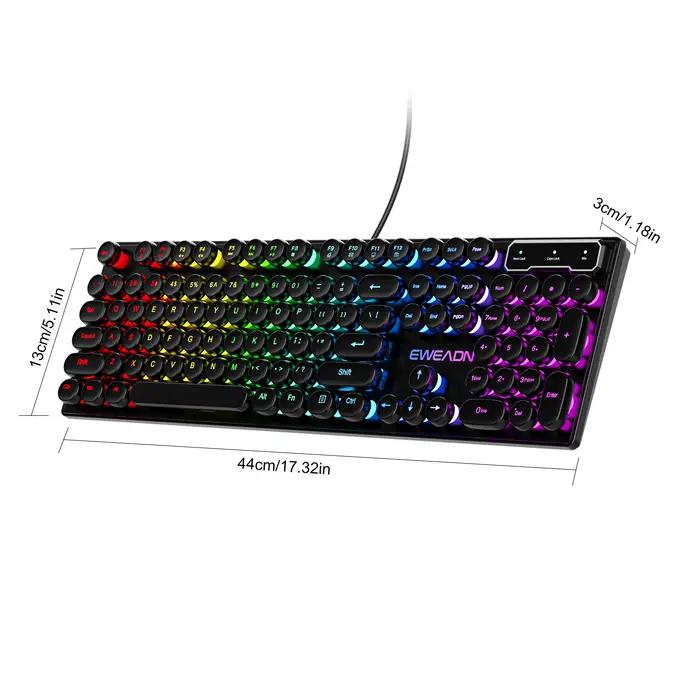 EWEADN Clavier de jeu rétro 104 touches