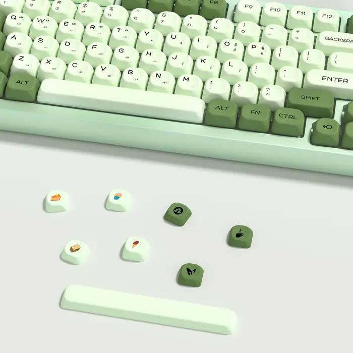 KBDiy-Capuchons de touches matcha coréen pour clavier de jeu mécanique