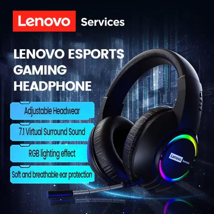 Lenovo E08 e-sports jeu filaire casque RGB lumière ordinateur portable 7.1 effets sonores Surround virtuels