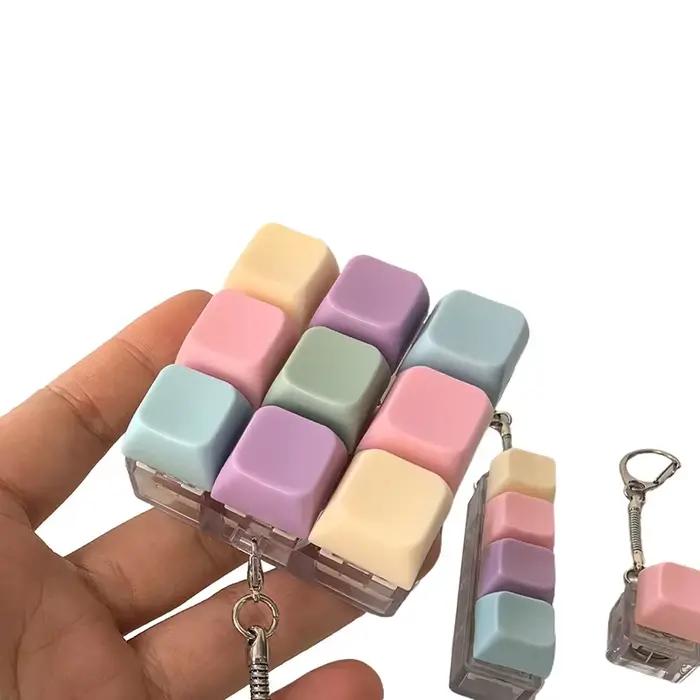 1/4/5/9 touches clavier mécanique axe testeur bouton Keycap porte-clés