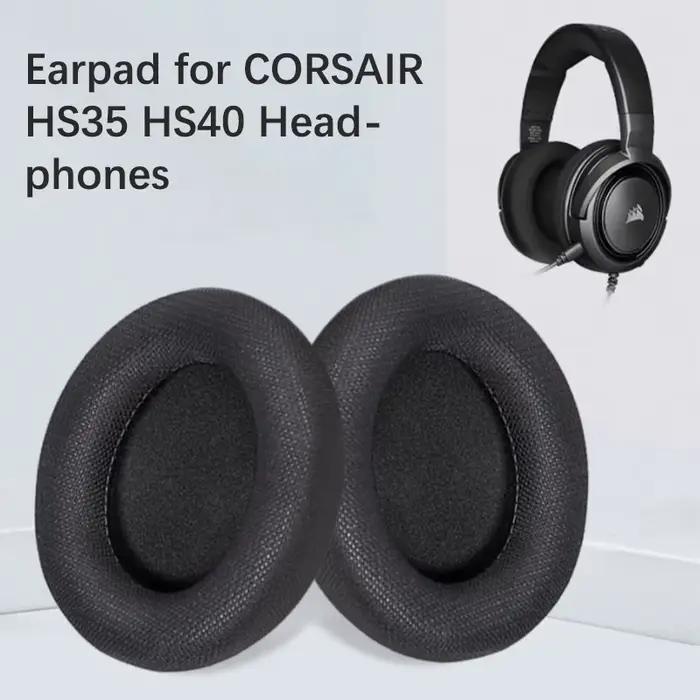2 pièces/ensemble CORSAIR HS35 HS40 casque oreillettes éponge douce couverture remplacements oreille élastique facile à installer pour un confort amélioré