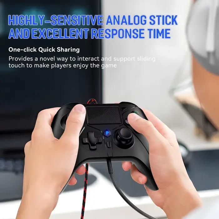 Manette de jeu pour PS5/PC Console filaire Dualsense prise en charge fonction de Vibration/Turbo/3.5mm