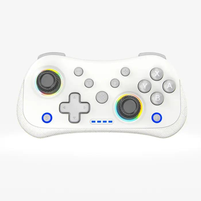 Manette de jeu sans fil multifonctionnelle MINI pour Switch avec lumières RVB et joystick à effet Hall