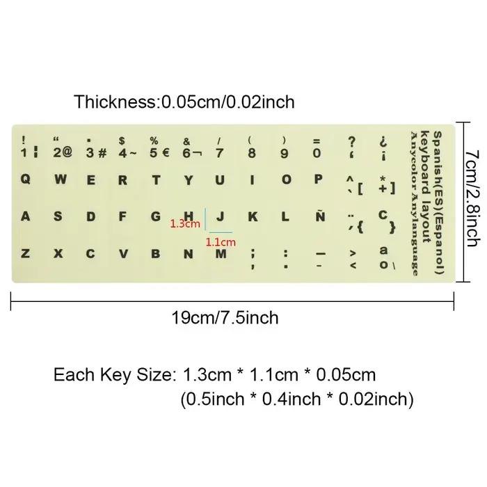 Autocollants pour clavier avec lettres anglaises