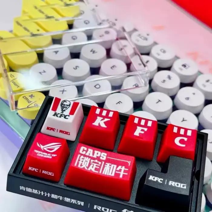 Kfc Keycap clavier mécanique Rog Collaboration bricolage modèle Anime dessin