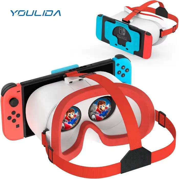 Pour Nintendo Switch OLED VR casque lunettes 3D films de réalité virtuelle NS VR expérience de jeu immersive bandeau lentille réglable