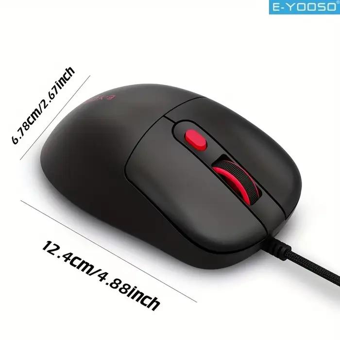 E-YOOSO souris de jeu filaire USB six boutons macro ergonomique pour ordinateur portable PC gaming expérience de jeu confortable et personnalisable