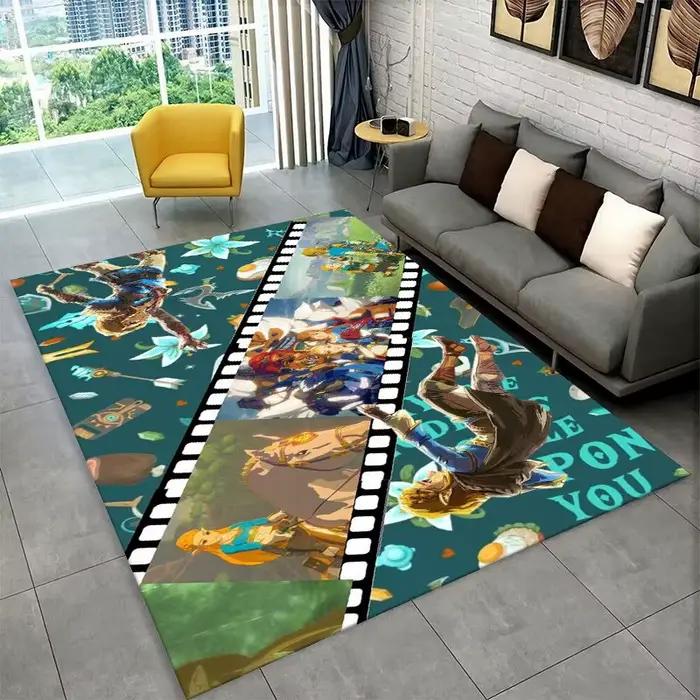 Tapis classique antidérapant Z-Zelda Cartoon Games pour salon