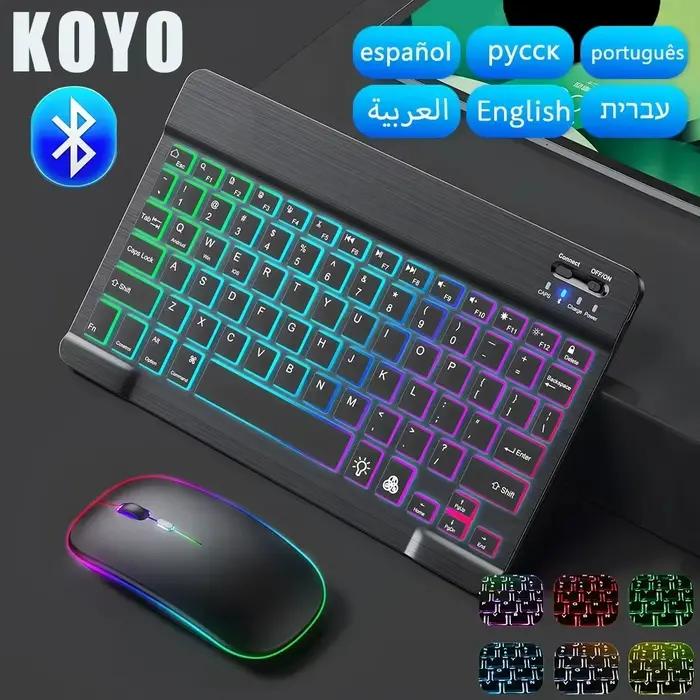 Mini clavier Bluetooth rétroéclairé rvb 10 pouces