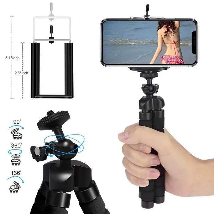 Mini Trépied Octopus Flex Bleu Foncé Stabilité Anti-Dérapante Universel pour Caméras d’Action GoPro SJCAM Xiaomi Yi