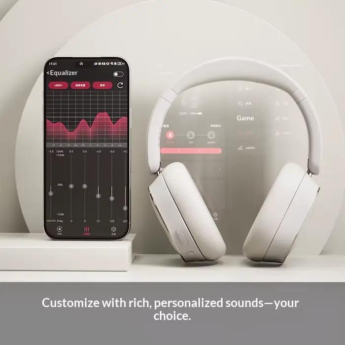 Casque FiiO EH13 sans fil Bluetooth supra-auriculaire avec réduction de bruit dynamique ANC