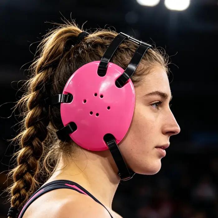 Casque de lutte avec protège-menton et protège-oreilles six trous multicolores (adulte et junior)